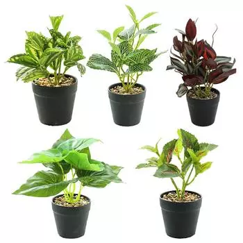 Искусственные растения для вечеринок, пластиковый небольшой горшок для дерева, 1 шт. E