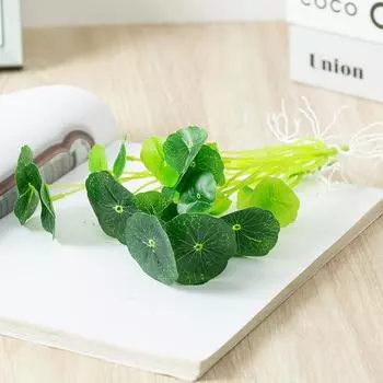 Искусственные растения, имитация маленького листа лотоса, денежная трава, искусственный лист, пруд, аквариум, украшение, гидропонные растения, ваза своими руками, декор