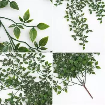Искусственные растения Мандала лоза искусственная зелень растение украшение для дома и сада уличные зеленые листья гирлянда Настенный декор зелёный