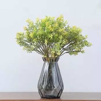 Искусственные растения Поставьте букет из гвоздики Фруктовый букет искусственных цветов Домашний декор Бонсай Цветок Имитация зеленых растений жёлтый