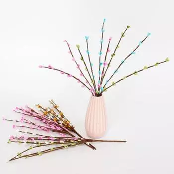 Искусственные растения?Привлекательный?Яркий цвет?Металл?Яркие весенние цветочные подборки на пасхальную тематику?для дома?