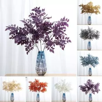 Искусственные растения Реалистичная пластиковая искусственная зелень Свадебная вечеринка Домашний офис стол Центральная часть Красочный искусственный лист шампанского