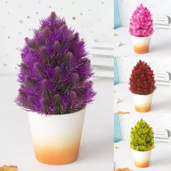 Искусственные растения, реалистичное топиарийное дерево, пластиковый яркий фермерский дом, имитация топиария, дерево, декор для балкона