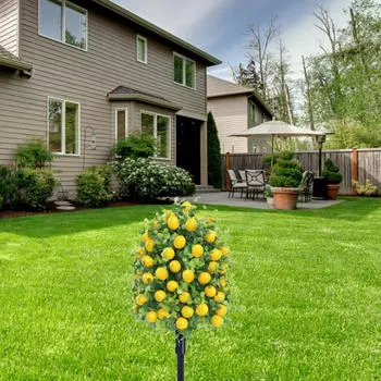 Искусственные растения Садовые колышки Искусственная зелень Кусты Декоративные, имитация растений, с шипами для земли