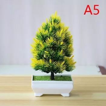 Искусственные растения в разных стилях, бонсай, маленькие комнатные растения, искусственные цветы, украшения в горшках для домашнего декора, декор сада отеля