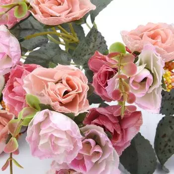 Искусственные розы цветы полностью великолепные цветы для свадебного букета свадебной вечеринки дома/офиса кафе магазина украшения