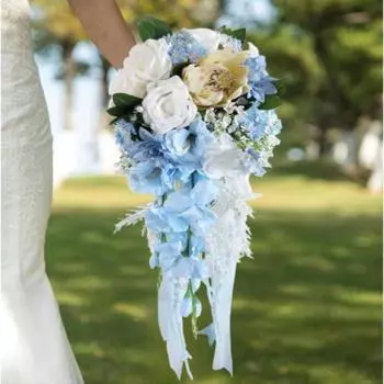 Искусственные розы Цветы Свадебные букеты для невесты Букеты невесты Искусственные цветы для свадебной церемонии Свадебные цветы Весенний юбилей Уличный декор розовый