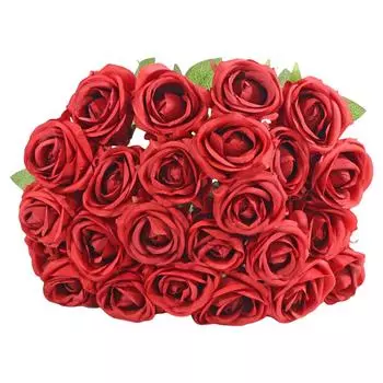 Искусственные розы, Украшение для праздничной вечеринки, Свадебное украшение, Украшение для деловой встречи высокого уровня красный