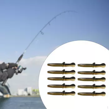 Искусственные рыболовные приманки для окуня и краппи с дизайном в виде лопастного хвоста 10 Pack