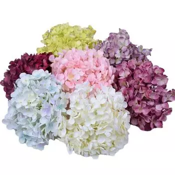 Искусственные сухоцветы из пенопласта, имитация головки цветка гортензии, сделай сам, свадьба, 11 вилок с цветочным принтом, Прямая поставка белый