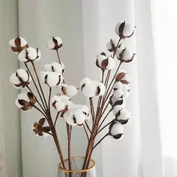 Искусственные сушеные хлопковые цветы, белая цветочная ветка для украшения свадебной вечеринки, искусственный цветок, домашний цветочный декор, листья эвкалипта