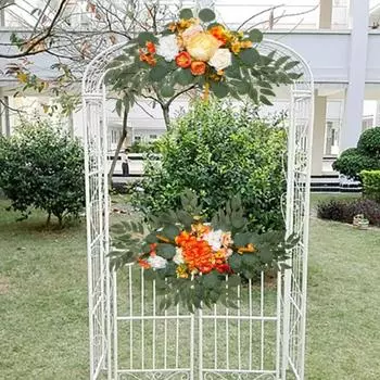 Искусственные свадебные цветы Цветы для свадебной арки (Упаковка из 2 шт.) для свадебных приветственных табличек, украшений и арок, цветов для свадебной церемонии, приема красный