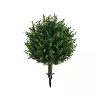 Искусственные топиарные растения для улицы с шипами, 2 шт. искусственных кустов кедра, устойчивых к ультрафиолетовому излучению, для декора крыльца One Size