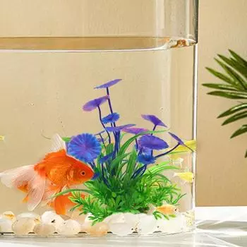 Искусственные водные растения, устойчивые к выцветанию, имитация пластика, гидропонная трава, яркий аквариумный ландшафтный декор для аквариумов с рыбами и рептилиями розовый