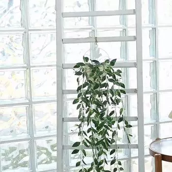 Искусственные зеленые растения Dualswish для украшения дома, 5-зубчатая искусственная лоза, подвесная настенная вьющаяся лоза, зеленые растения зелёный