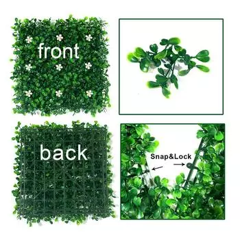 Искусственные зеленые растения Milangrass Растительная стена Маленькая белая трава Кожа Фоновая стена Пластиковый искусственный газон Украшение интерьера