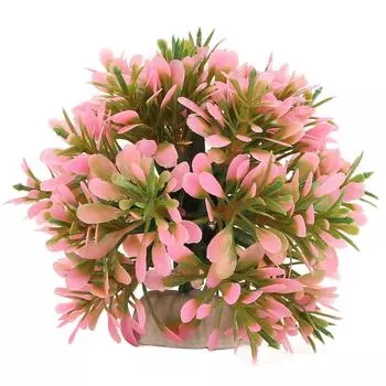 Искусственный аквариумный травяной шар, не выцветающий, пластиковый травяной шар для аквариума розовый