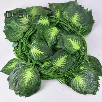 Искусственный английский плющ, виноградные гирлянды, висячие зеленые листья, украшение для стен