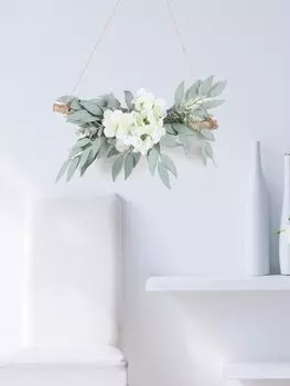 Искусственный эвкалипт, гортензия, пион, сувенир, настенный декор, бревенчатая ветка, подвесной обруч для спальни, гостиной, детская комната, декор для стен