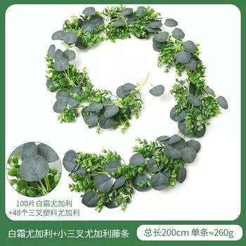 Искусственный эвкалиптовый венок из эвкалипта, серебряный доллар, зеленые листья, виноградная лоза, свадебный дом, вечеринка, накидка, декоративный цветок