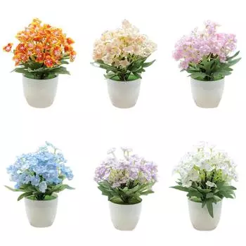 Искусственный бонсай Искусственные цветы Садовая композиция красный