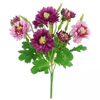 Искусственный букет хризантем, имитация цветка, украшение для стола, украшение для дома и офиса, цветок белый