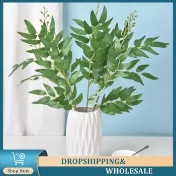 Искусственный букет из ивы для свадьбы, домашнего сада, вазы, украшения, растения, венок, многоразовый. Шелк, который легко чистить, не имеет запаха розовый