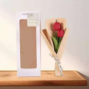 Искусственный букет ко Дню матери, искусственный тюльпан, цветочная композиция для дома красный