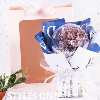 Искусственный букет Yousheng, креативная новинка, подарок на день матери, искусственный букет с дыханием младенца с шаровой крышкой, аксессуары на день учителя розовый