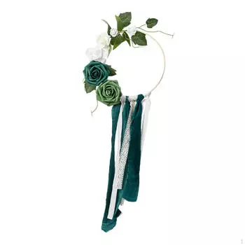 Искусственный цветочный венок, подвесная гирлянда на дверь, сделай сам, модный свадебный декор для коттеджной вечеринки зелёный