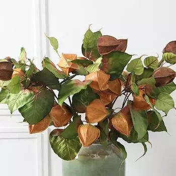 Искусственный цветок большой фонарь цветок украшение дома имитация растения свадебный имитация цветка зеленый горшок для растений темно-коричневого