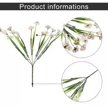 Искусственный цветок DIY Свадебный красочный букет цветов Пластиковые растения Поддельные цветы для сада, крыльца, окна, дома, комнаты, стола, декора красный