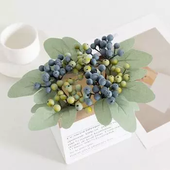 Искусственный цветок, долговечная имитация ягоды, устойчивая к выцветанию, искусственная черника для свадьбы, домашнего декора синий