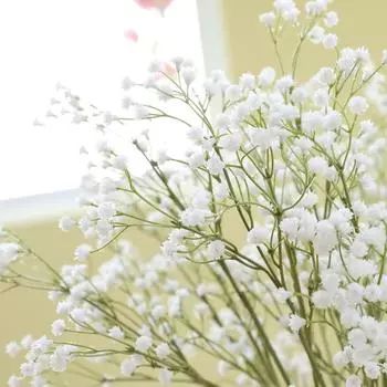 Искусственный цветок гипсофила пластиковое растение для свадьбы дома отеля вечеринки украшения реквизит для фотосъемки подарок на день святого валентина белый чистый белый