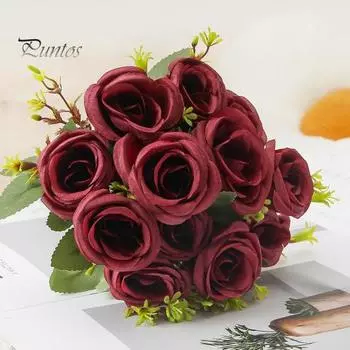 Искусственный цветок, хорошая детализация, реалистичный, без увядания, без полива, долговечный, искусственная роза, реквизит для фото, стол, центральный элемент, декор для свадебной вечеринки