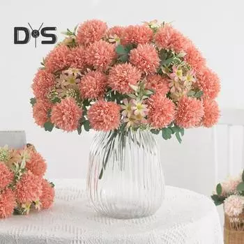 Искусственный цветок Хорошая детализация, Реалистичный, без увядания, без полива, долговечный, искусственная хризантема, одуванчик, реквизит для фото, стол, центральное украшение, свадебная вечеринка шампанского