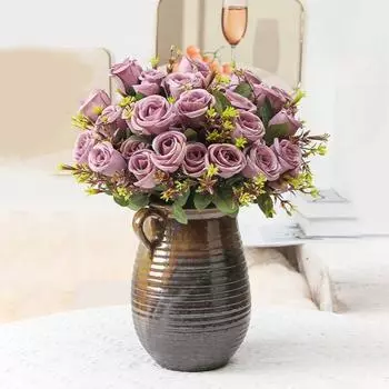 Искусственный цветок, хорошая детализация, реалистичный, без увядания, без полива, долговечный, искусственная роза, реквизит для фото, стол, центральный элемент, декор для свадебной вечеринки