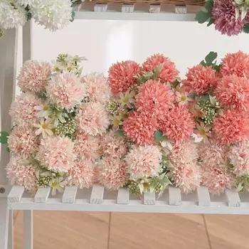 Искусственный цветок Хорошая детализация Реалистичный увядание Поддельный Нет полива Долговечный Нет Хризантема Одуванчик Фото шампанского