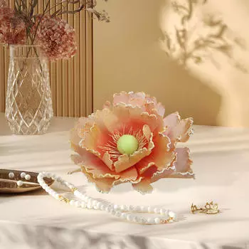 Искусственный цветок, искусственный цветок, имитация цветка, современный цветочный декор для свадебных центральных украшений orange 50cm