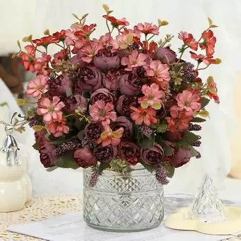 Искусственный цветок, изысканное мастерство, имитация розы, реалистичный цветок из искусственного шелка для домашнего свадебного украшения белый