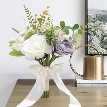 Искусственный цветок Изысканный свежий сохраняющий Реалистичный эстетический визуальный эффект Искусственный свадебный букет Свадебные принадлежности