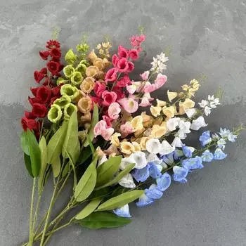 Искусственный цветок ландыша, французская высокая ветка, ветряная музыка, роза, красная, украшение интерьера свадебного зала, реквизит для цветочной композиции розы красного