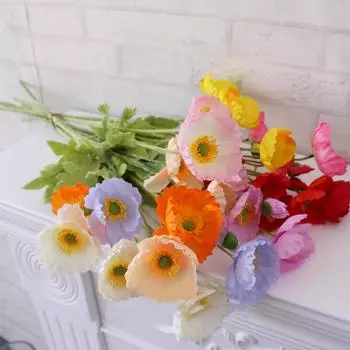 Искусственный цветок мака Шелковые цветы Искусственный цветок