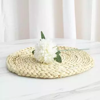 Искусственный цветок Настольный теннис Хризантема Одуванчик Трава Мяч Шелковый цветок Искусственный цветок Украшение дома Мяч Хризантема Гортензия Колючий шар 26 cm. белый