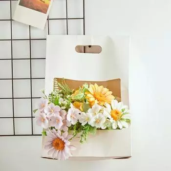 Искусственный цветок, неувядаемый яркий цветок из искусственного шелка, привлекательная имитация подсолнуха для крыльца белый