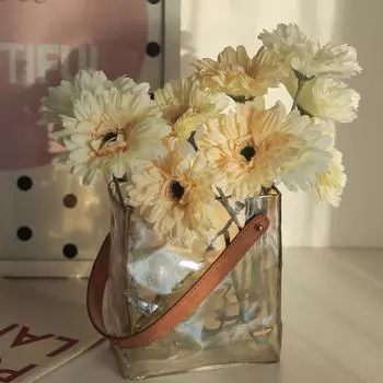 Искусственный цветок, одиночная ветка гибискуса, отель, африканская хризантема, искусственный цветок, корейский стиль, гибискус, шелковый цветок, маленькая ромашка, украшение для гостиной жёлтый