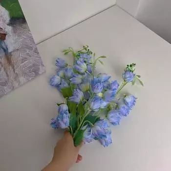 Искусственный цветок, яркий реалистичный многоразовый изысканный поддельный цветок Convallariae для свадебного украшения домашнего стола розовый