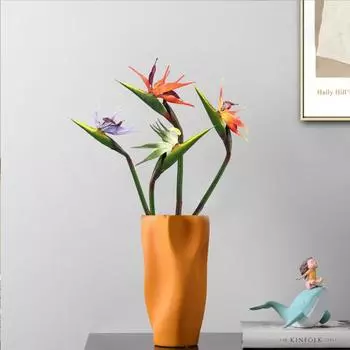 Искусственный цветок, реалистичный, райская птица, реалистичный, не выцветающий и не требующий особого ухода, украшение для дома фиолетовый