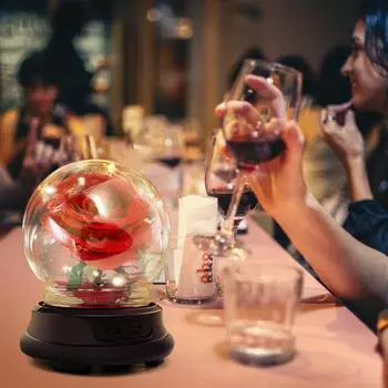 Искусственный цветок Роза Стеклянный абажур Лампа Маленький принц Новый Странный Креативный Рождественский День Святого Валентина Подарок на день рождения EternalFlower Red