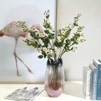 Искусственный цветок розы, домашний искусственный цветок, украшение для гостиной, искусственный цветок, тумба под телевизор, искусственный цветок, имитация цветка оранжевый